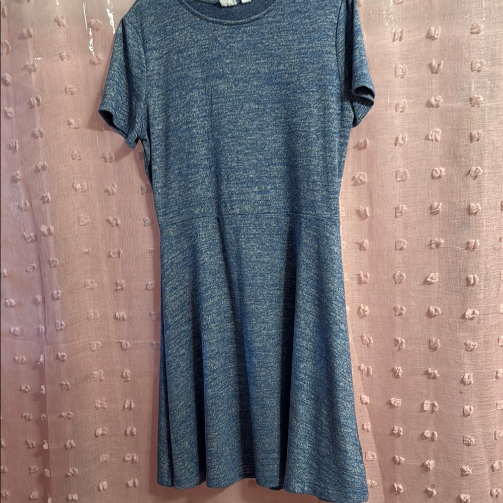 GAP Gray A-Line Mini Dress Casual Crew Neck